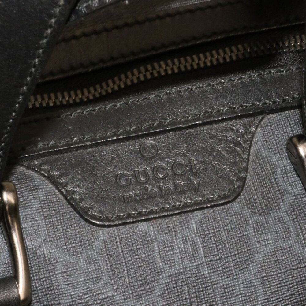 Gucci GG Supreme Monogram Medium Carry-On Duffle Bag - Black/Grey - Picture 11 of 16
